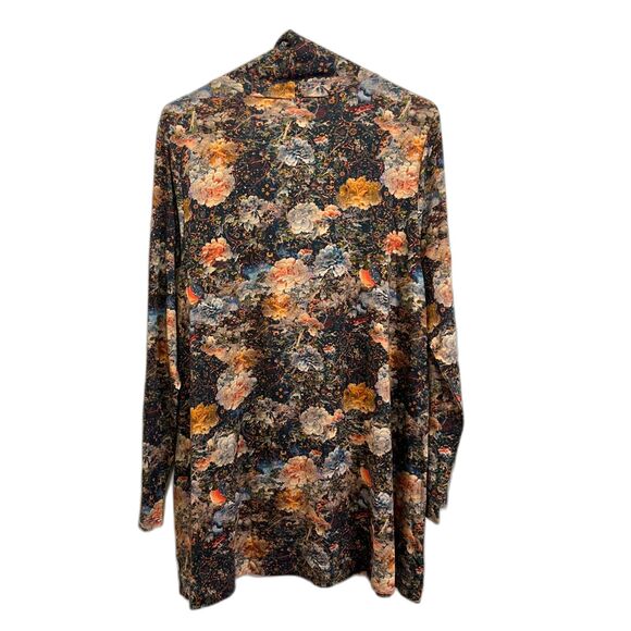 NWT Peruvian Connection Black Floral Turtleneck Mini Dress  Women's Size Medium - Picture 7 of 10